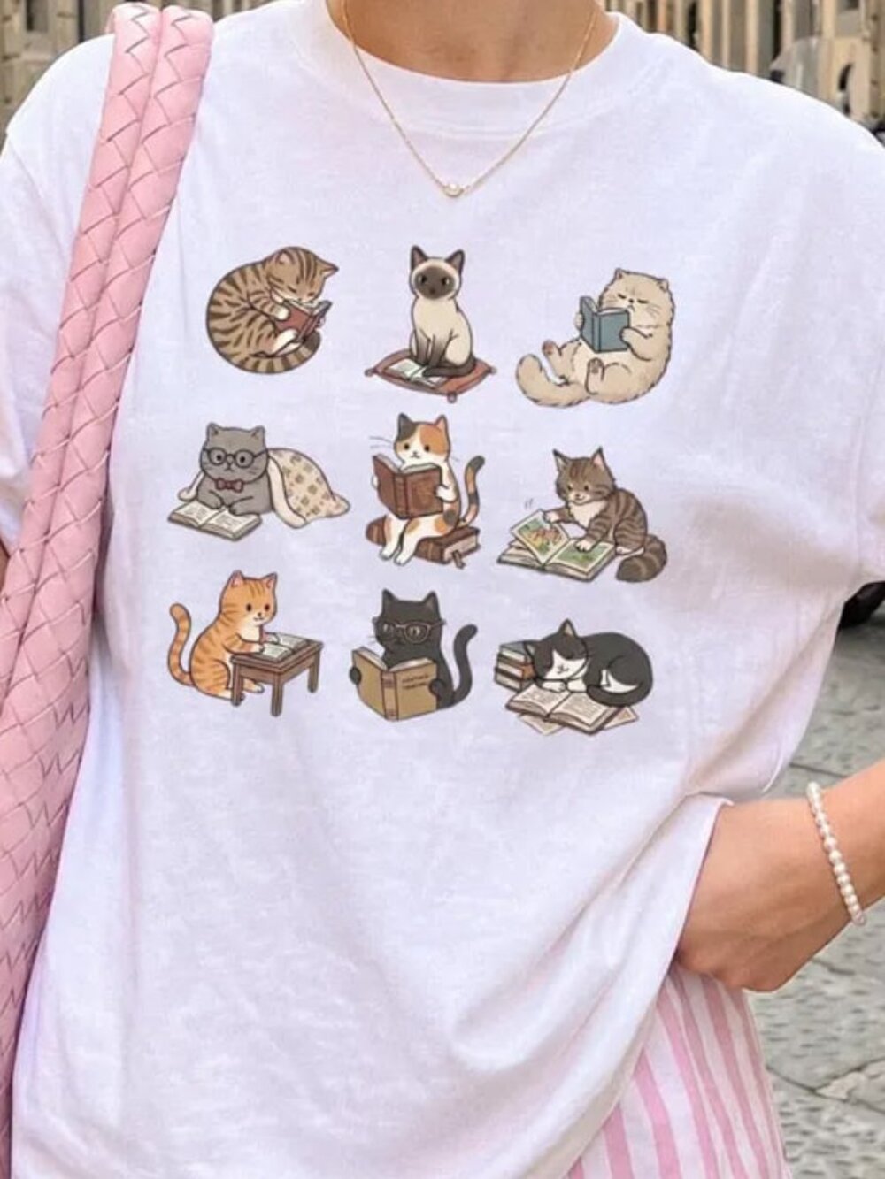 Cat And Book Shirt, Funny Reading Tee, Book And Cat Lover Gift